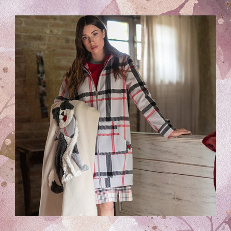 vestaglia maryplaid rosa