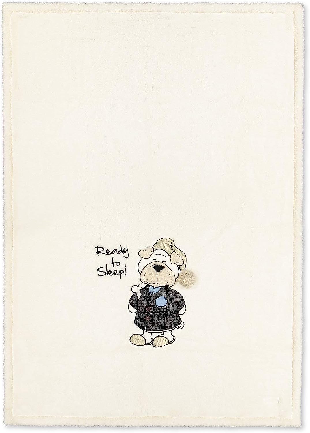 coperta pile con applicazione cane