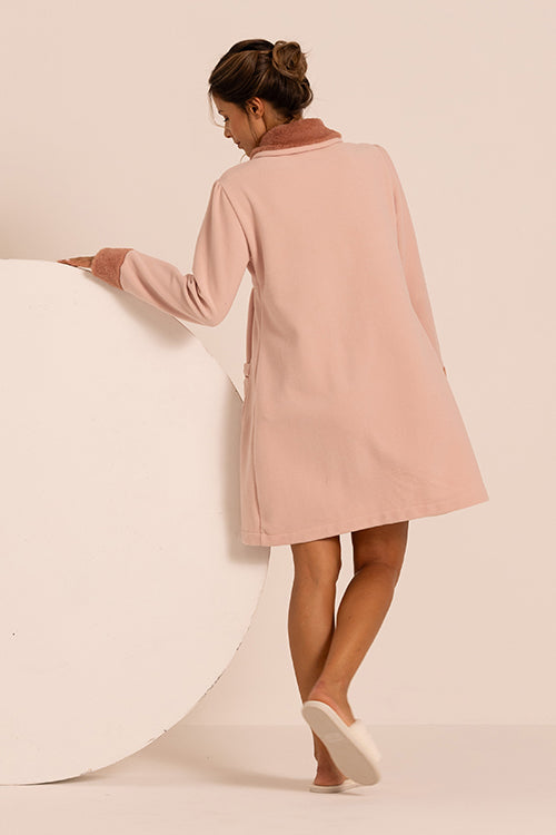 vestaglia pile con bottoni