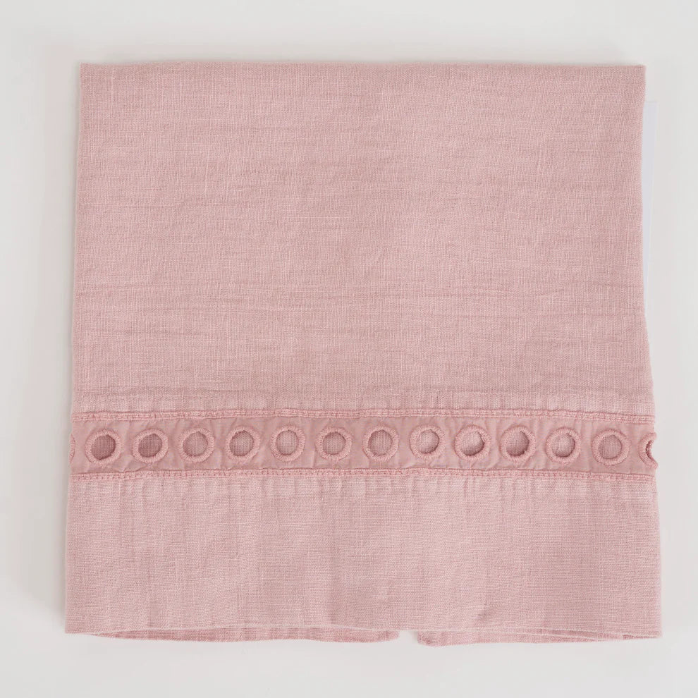 asciugamani di lino colore rosa