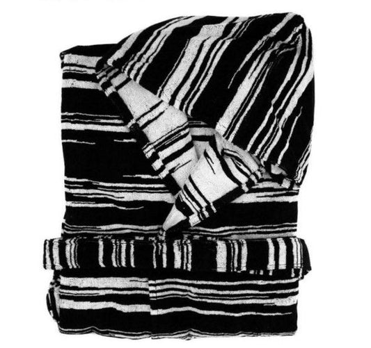 accappatoio missoni home bianco e nero