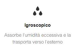 caratteristiche piuma: igroscopico