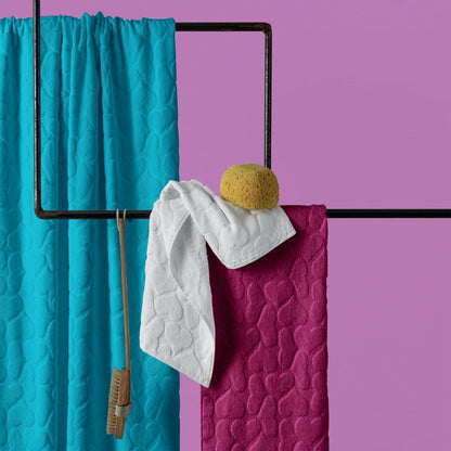 asciugamani con cuori vari colori