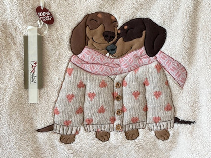 plaid con applicazione cani