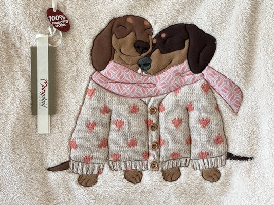 plaid con applicazione cani