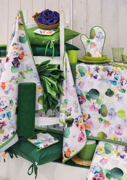bottaro tovaglie plastificate fiori verde