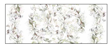 runner fondo bianco con fiori 